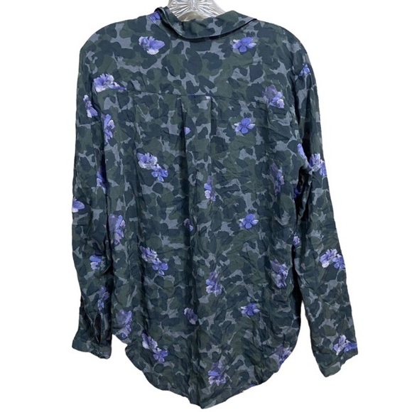 Cloth & Stone Anthropologie Floral Camo Blouse | M - Picture 4 of 5